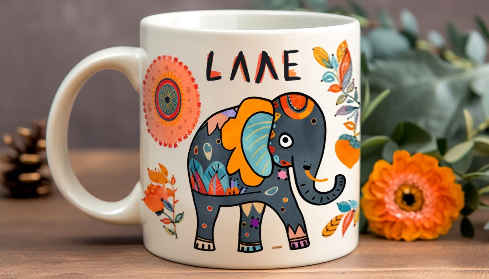 Caneca temática com ilustração divertida
